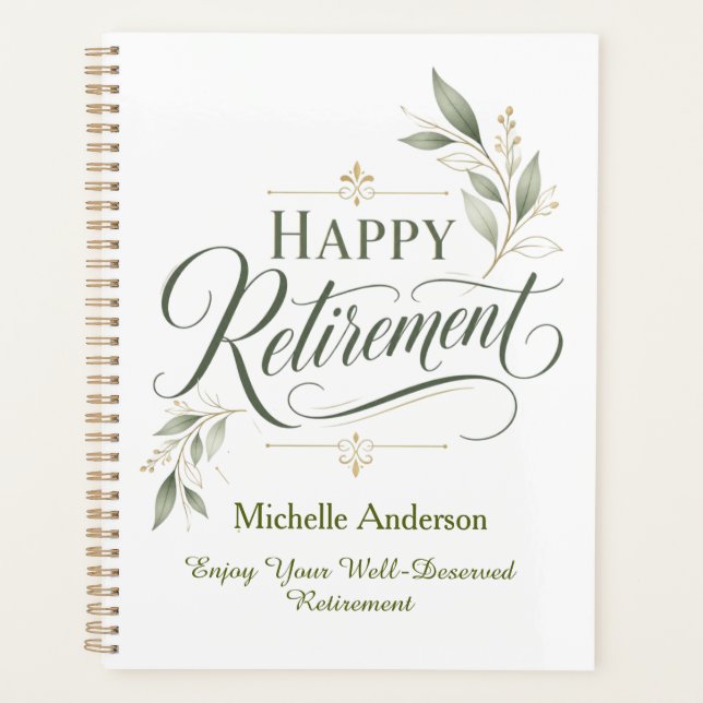 Enjoy Your Well-Deserved Retirement Personalized  Planner (Front)