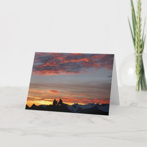 Enjoying a Camp 17 Sunset Notecard _ blank inside