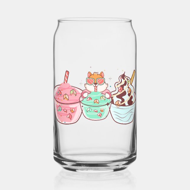enjoying a drink can glass (Front)