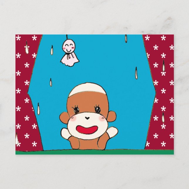 Enjoying A Rainy Day Postcard (Front)