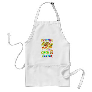 Enjoying Cuisine On Cinco de Mayo Adult Apron