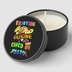 Enjoying Cuisine On Cinco de Mayo Mini Candle Favors