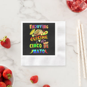 Enjoying Cuisine On Cinco de Mayo Napkins