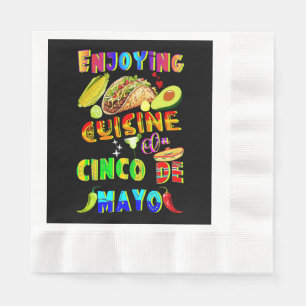 Enjoying Cuisine On Cinco de Mayo Napkins