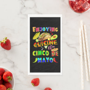 Enjoying Cuisine On Cinco de Mayo Paper Guest Towels