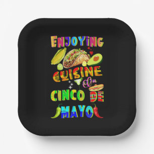 Enjoying Cuisine On Cinco de Mayo Paper Plates