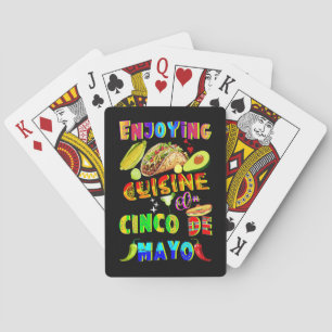 Enjoying Cuisine On Cinco de Mayo Poker Cards