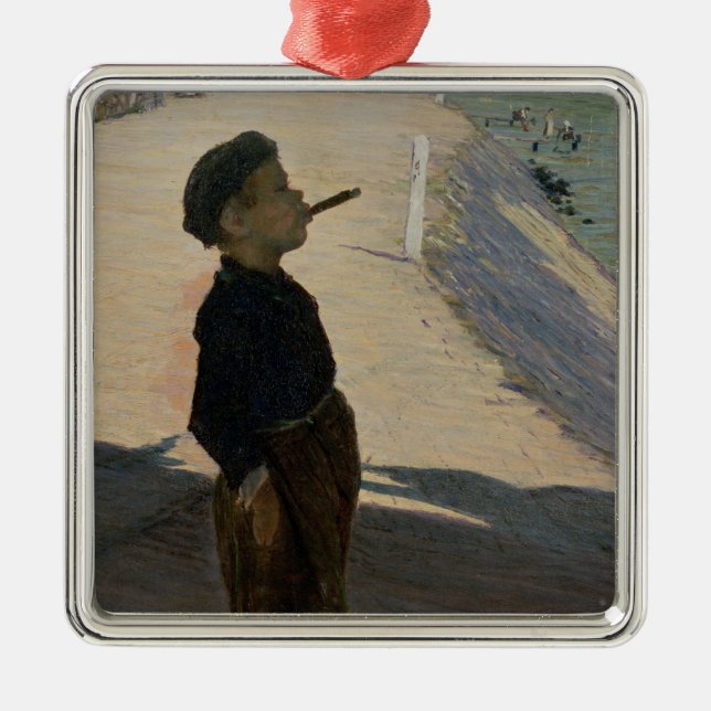 Enjoying Life, Volendam, Zuider Zee Metal Ornament (Front)
