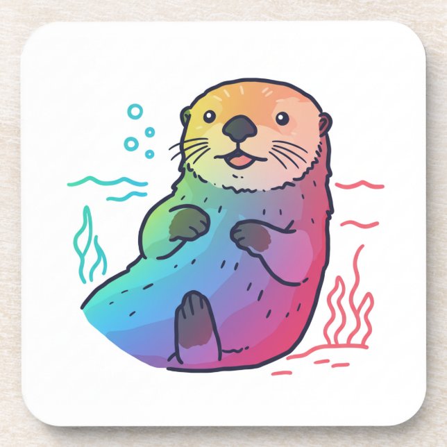Enjoying some relaxation time beverage coaster (Front)