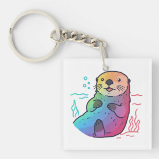 Enjoying some relaxation time keychain