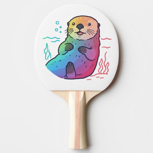 Enjoying some relaxation time ping pong paddle (Front)