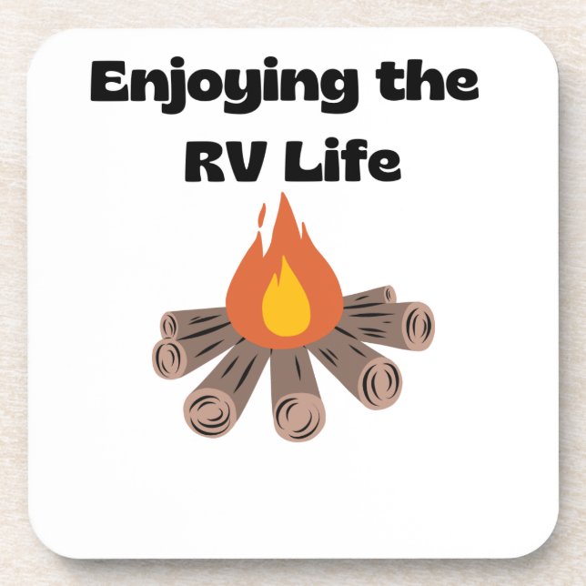 Enjoying the RV Life on a  Beverage Coaster (Front)