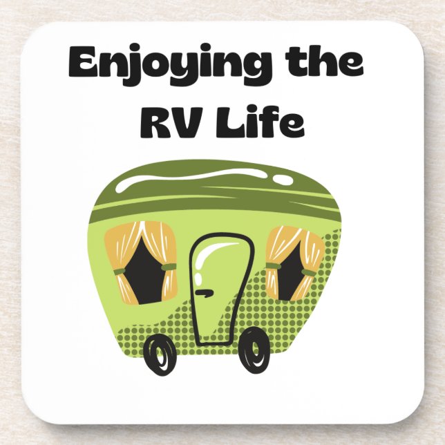 Enjoying the RV Life on a  Beverage Coaster (Front)