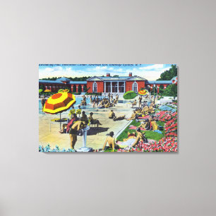 Enjoying the Saratoga Spa Recreation Center Canvas Print