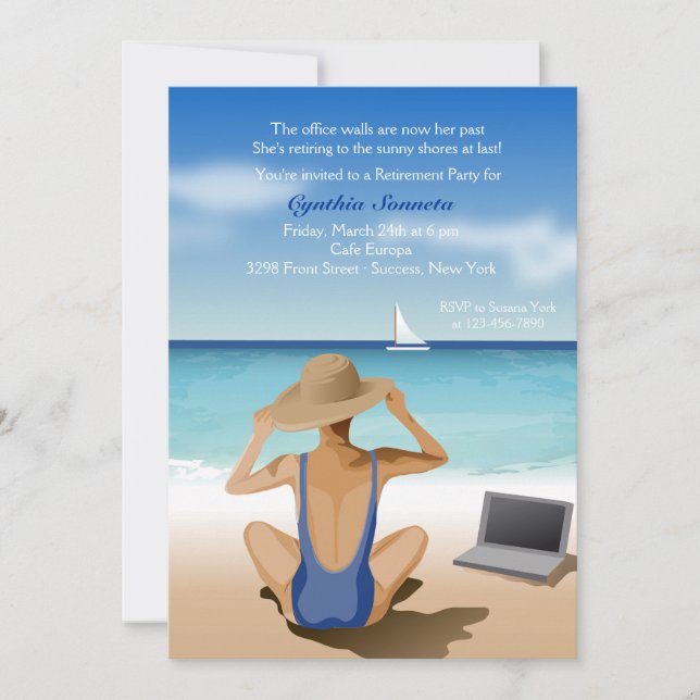 Enjoying the View Retirement Party Invitation (Front)