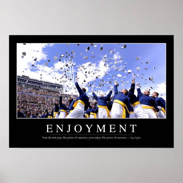 Enjoyment: Inspirational Quote Poster (Front)