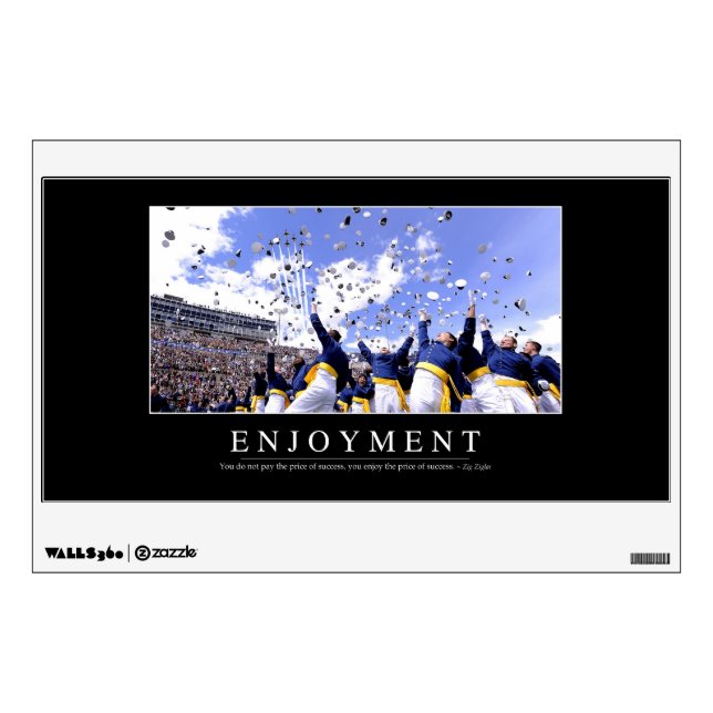 Enjoyment: Inspirational Quote Wall Sticker (Front)