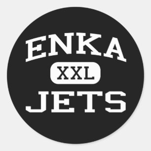 Enka - Jets - High School - Candler North Carolina Classic Round Sticker