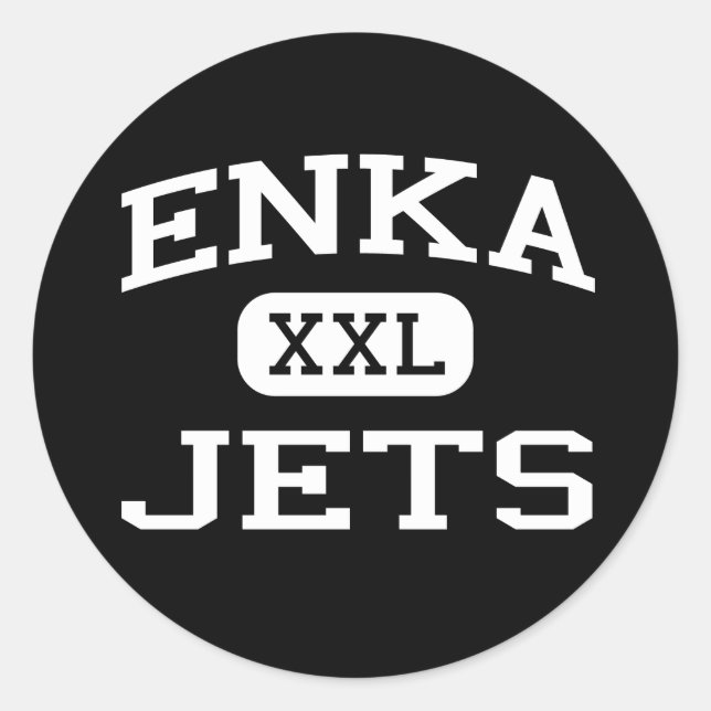 Enka - Jets - High School - Candler North Carolina Classic Round Sticker (Front)