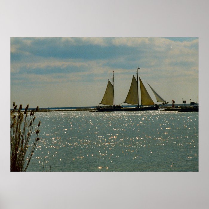 Enkhuizen, traditional boats on the Ijselmeer Print