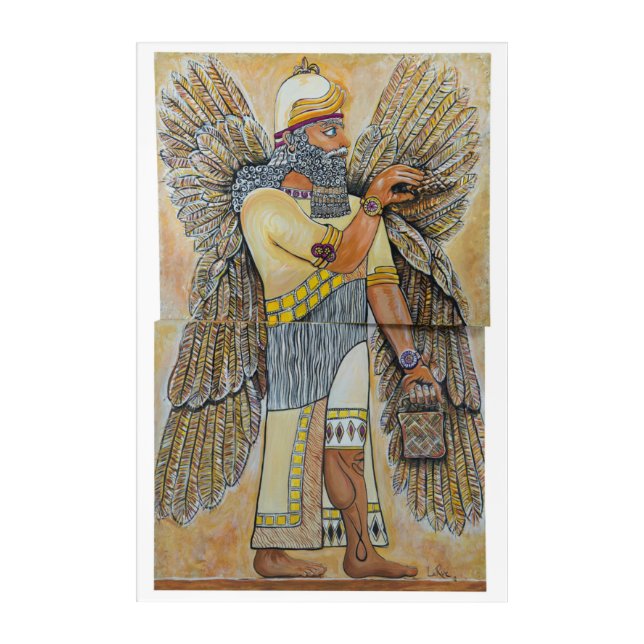 Enki The Annunaki Acrylic Print (Front)