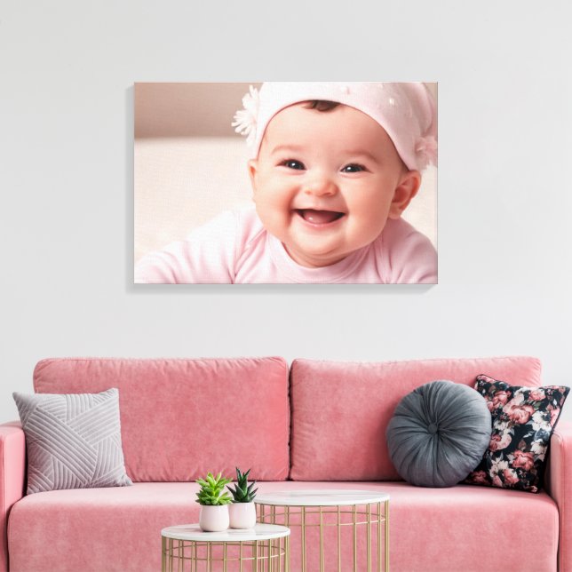 Enlarged Photo Canvas Print Baby Photo Family (Insitu(LivingRoom))