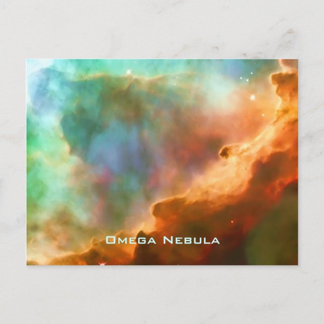 Enlarged Region of The Omega Nebula Postcard (Front)