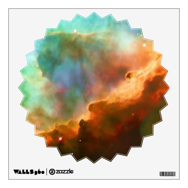 Enlarged Region of The Omega Nebula Wall Sticker (Front)