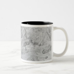 Enlarging the sewers at Moorfields, London, 1841 Two-Tone Coffee Mug