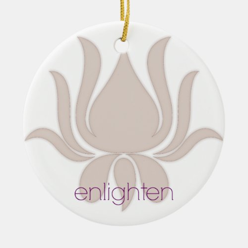 Enlighten Lotus Ceramic Ornament