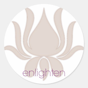 Enlighten Lotus Classic Round Sticker