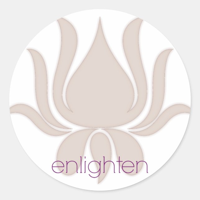 Enlighten Lotus Classic Round Sticker (Front)