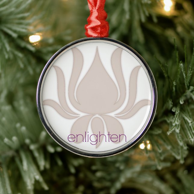 Enlighten Lotus Metal Ornament (Tree)