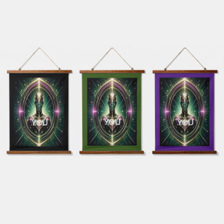 "Enlightened Geometric Human" Hanging Tapestry
