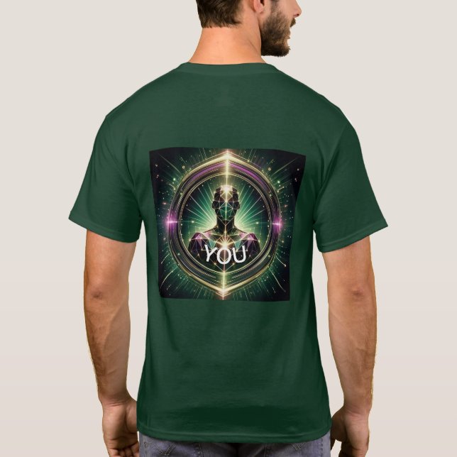 Enlightened Geometric Human ''you'' poster T-Shirt (Back)