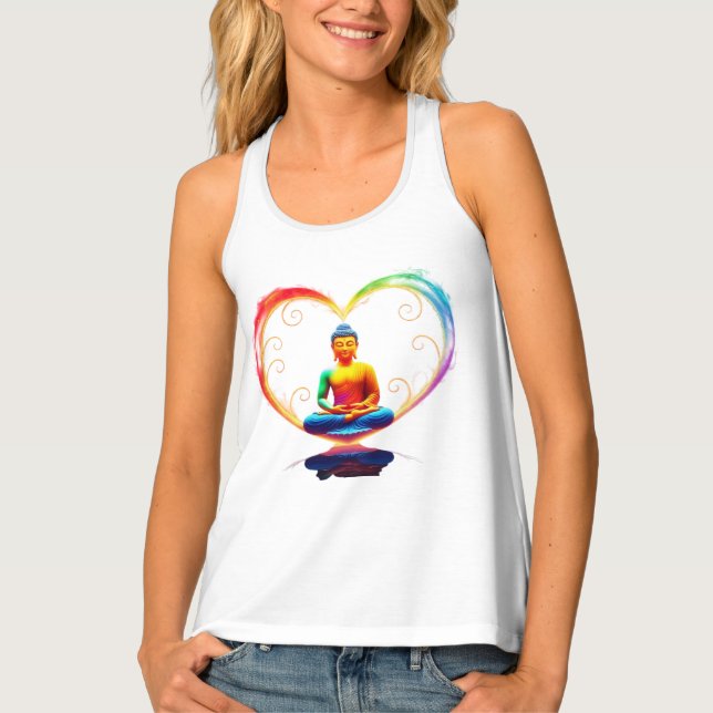 Enlightened Love: Buddha's Embrace of Compassion❤️ Tank Top (Front)