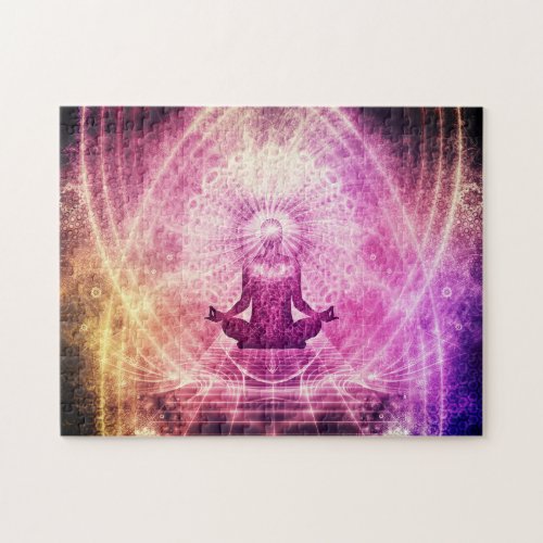 Enlightened Meditation Chakra Mind Heart Coherence Jigsaw Puzzle