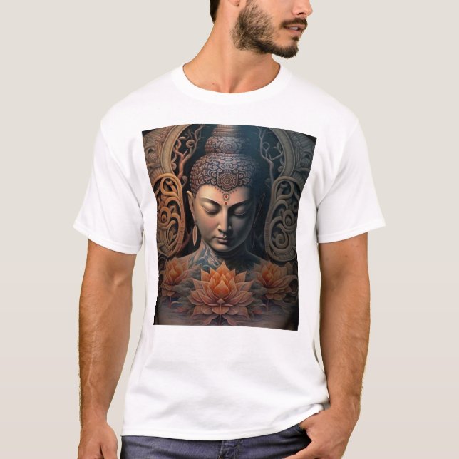 Enlightened Visions: The Buddha Symbol T-shirt (Front)