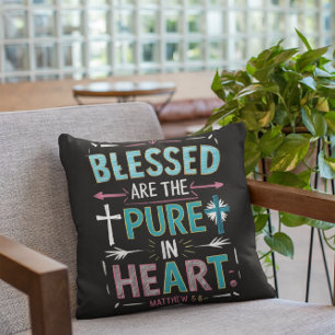 Enlightening Words Amidst a Cross Throw Pillow