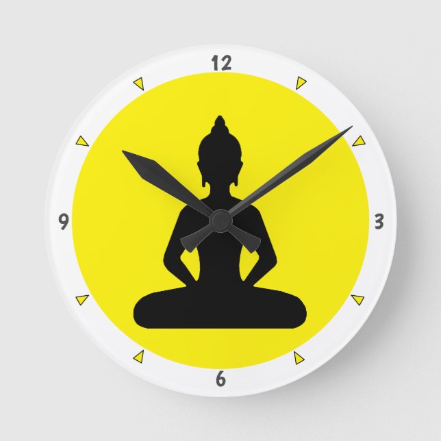 Enlightenment - Buddha Shakyamuni (wall clock) Round Clock (Front)