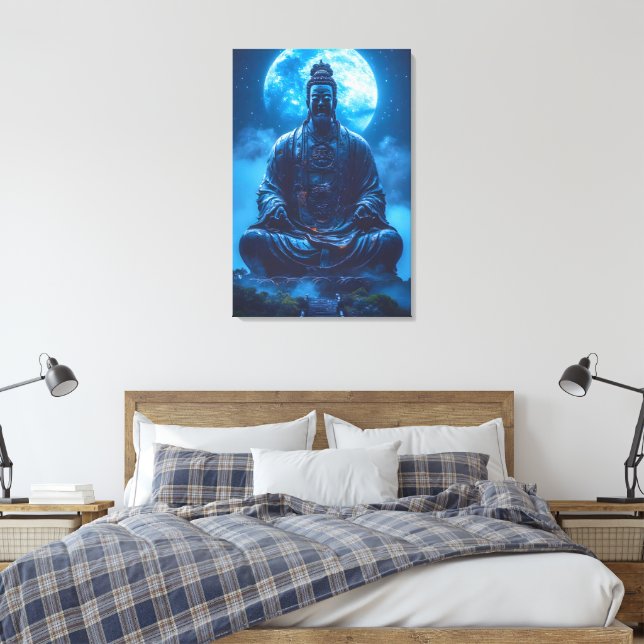 Enlightenment in Blue Canvas Print (Insitu(Bedroom))