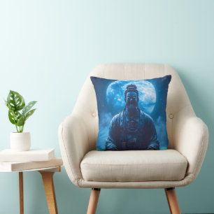Enlightenment in Blue Throw Pillow