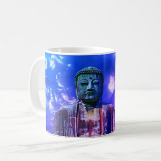 Enlightenment Meditating Buddha Statue color Coffee Mug