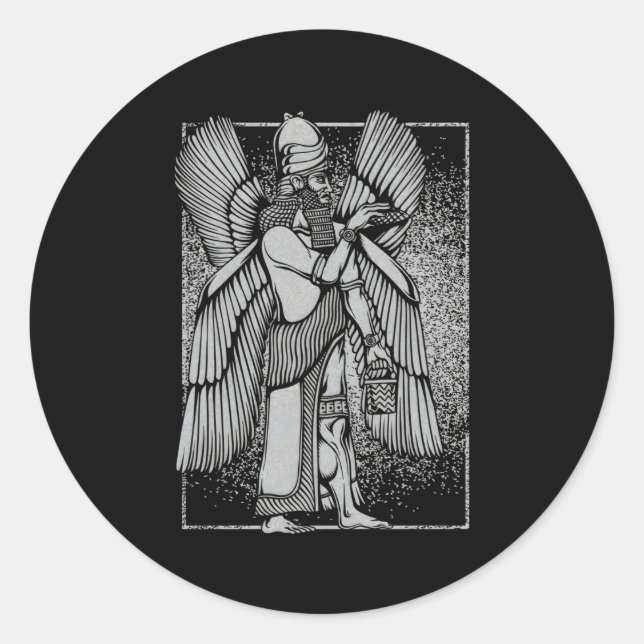 Enlil Elil Ancient Sumerian God Anunnaki Gilgamesh Classic Round Sticker (Front)