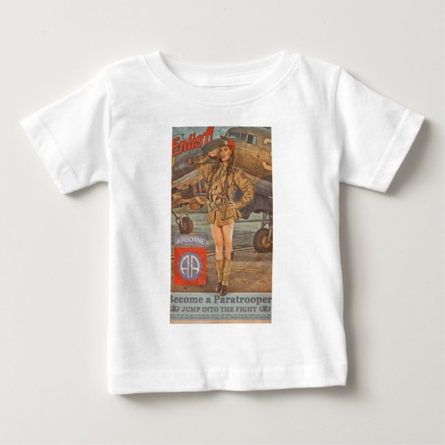 Enlist In The 82nd Airborne Baby T-Shirt (Front)