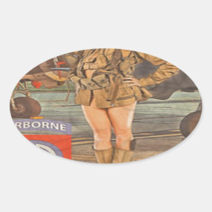 Enlist In The 82nd Airborne Oval Sticker