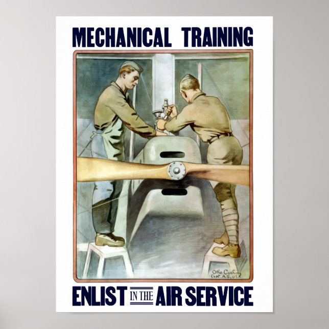 Enlist In The Air Service Poster (Front)