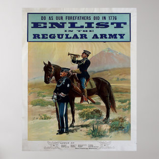 Enlist in the Regular Army Poster