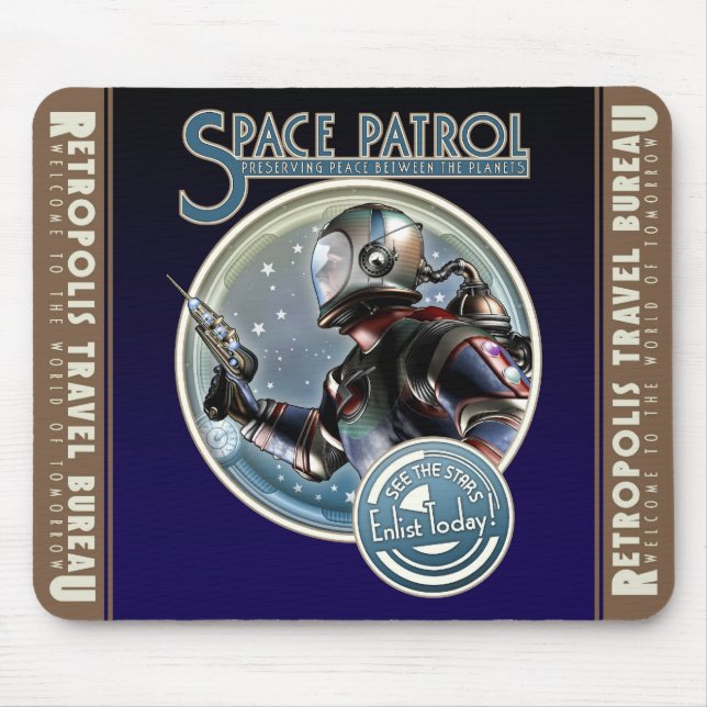 Enlist in the Space Patrol Mouse Pad (Front)
