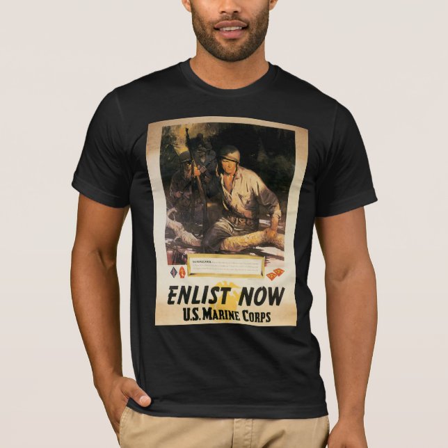 Enlist Now - US Marine Corps T-Shirt (Front)